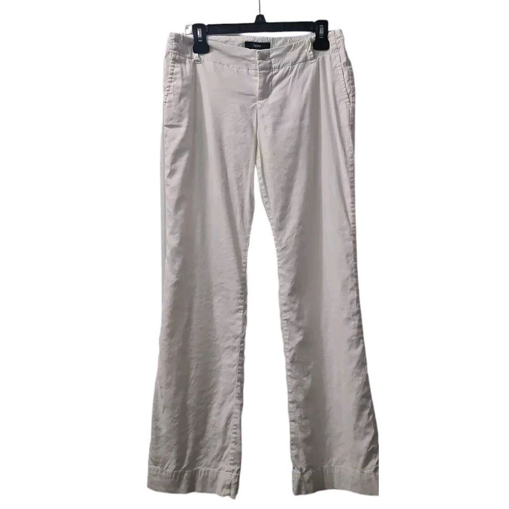 Mossimo White Dress Pants Straight‎ Leg Career Casual Trousers